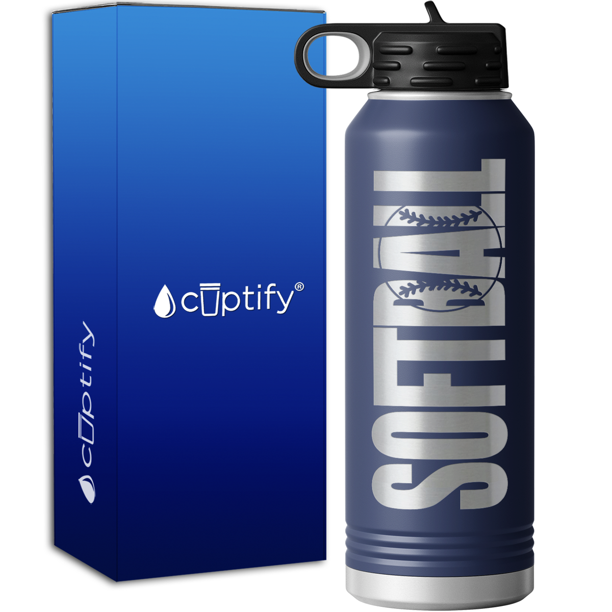 Softball 40oz Sport Water Bottle