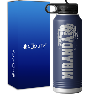 Personalized Flying Volleyball 40oz Sport Water Bottle