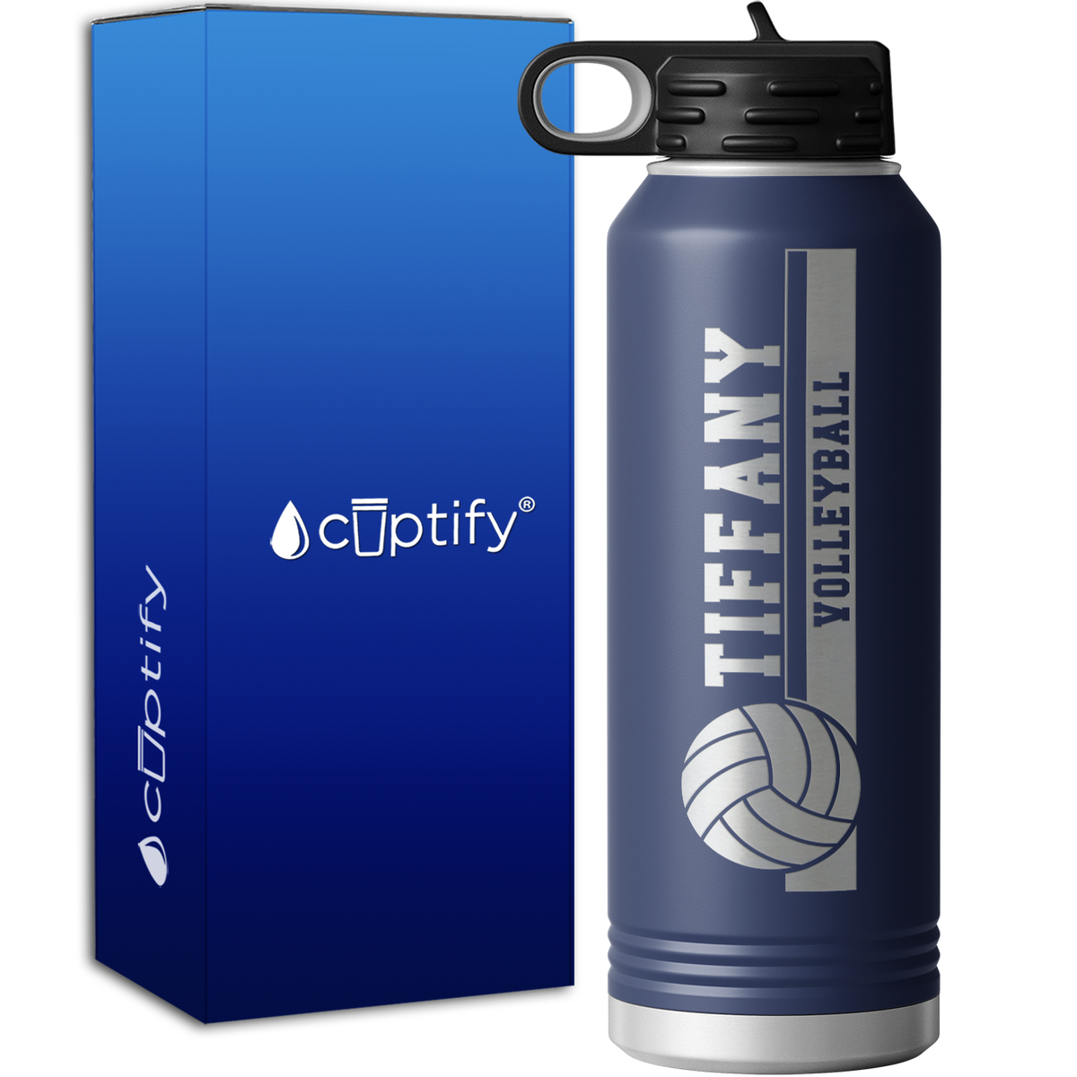 Personalized Volleyball 40oz Sport Water Bottle
