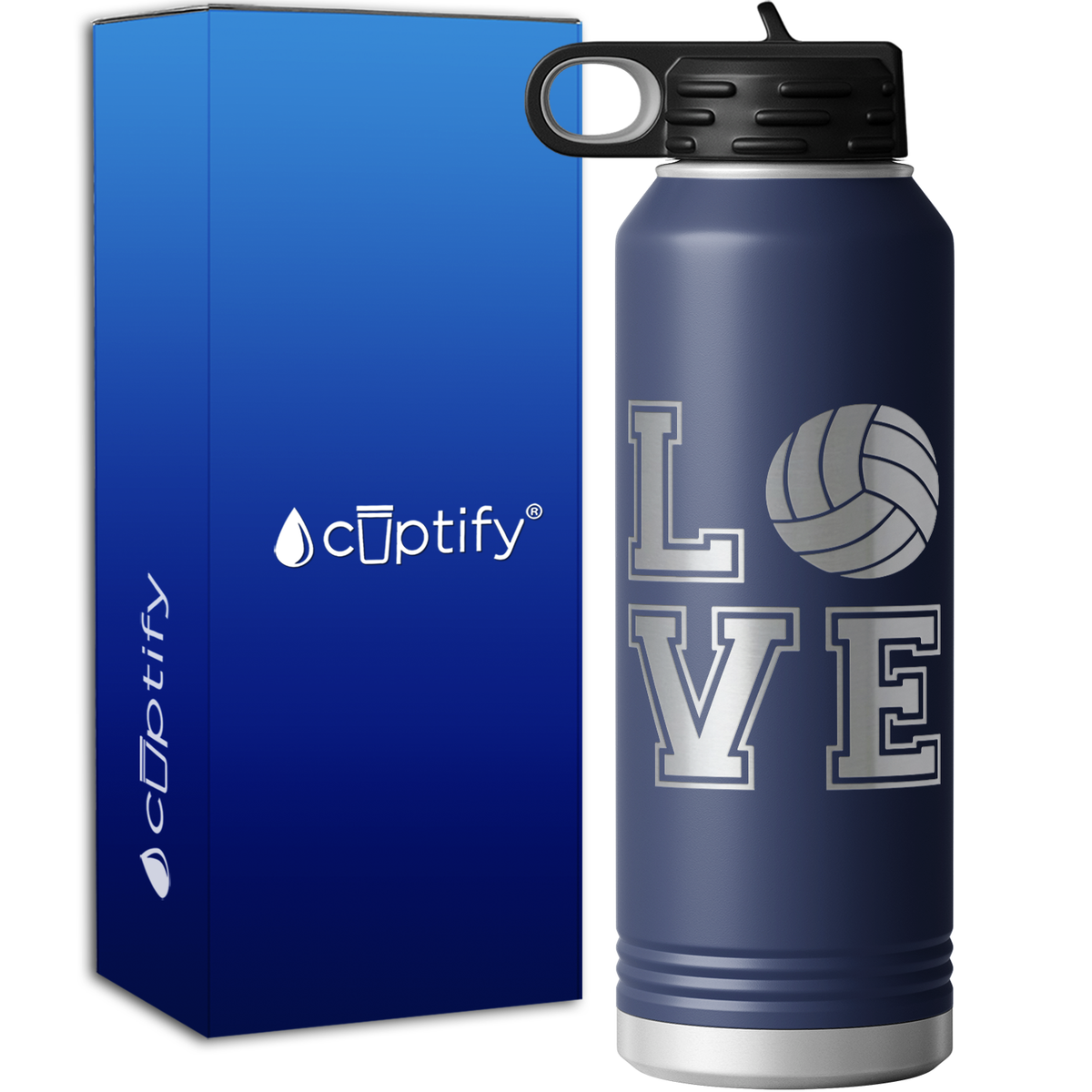 Volleyball Love 40oz Sport Water Bottle