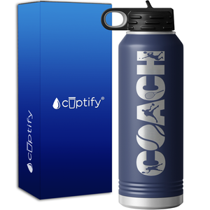 Mens Tennis Coach 40oz Sport Water Bottle