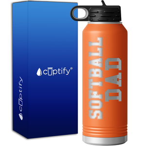 Dad Softball 40oz Sport Water Bottle
