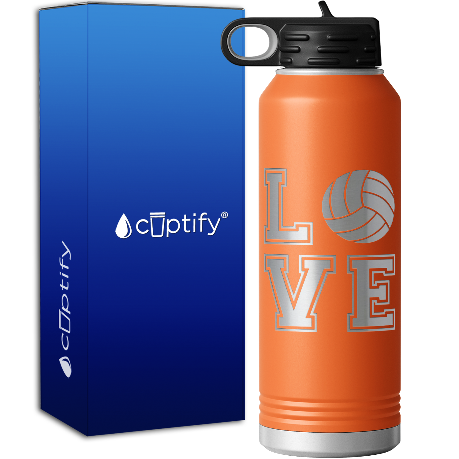 Volleyball Love 40oz Sport Water Bottle