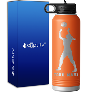 Personalized Volleyball Girl 40oz Sport Water Bottle
