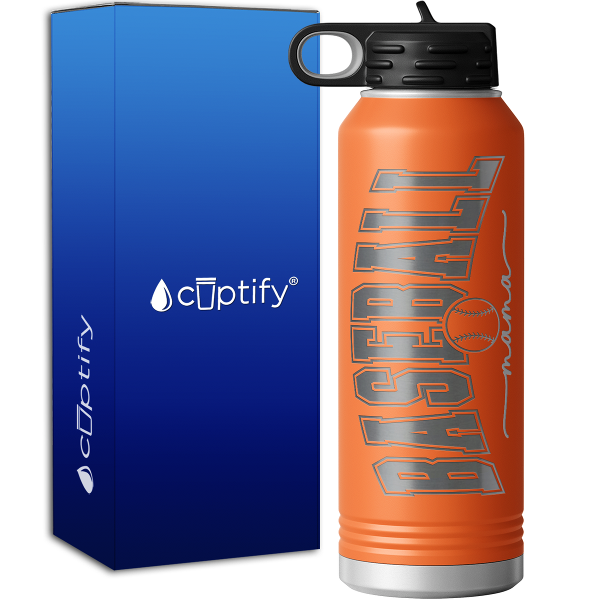 Baseball Mama 40oz Sport Water Bottle