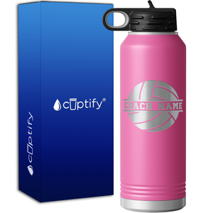 Personalized Volleyball Coach 40oz Sport Water Bottle