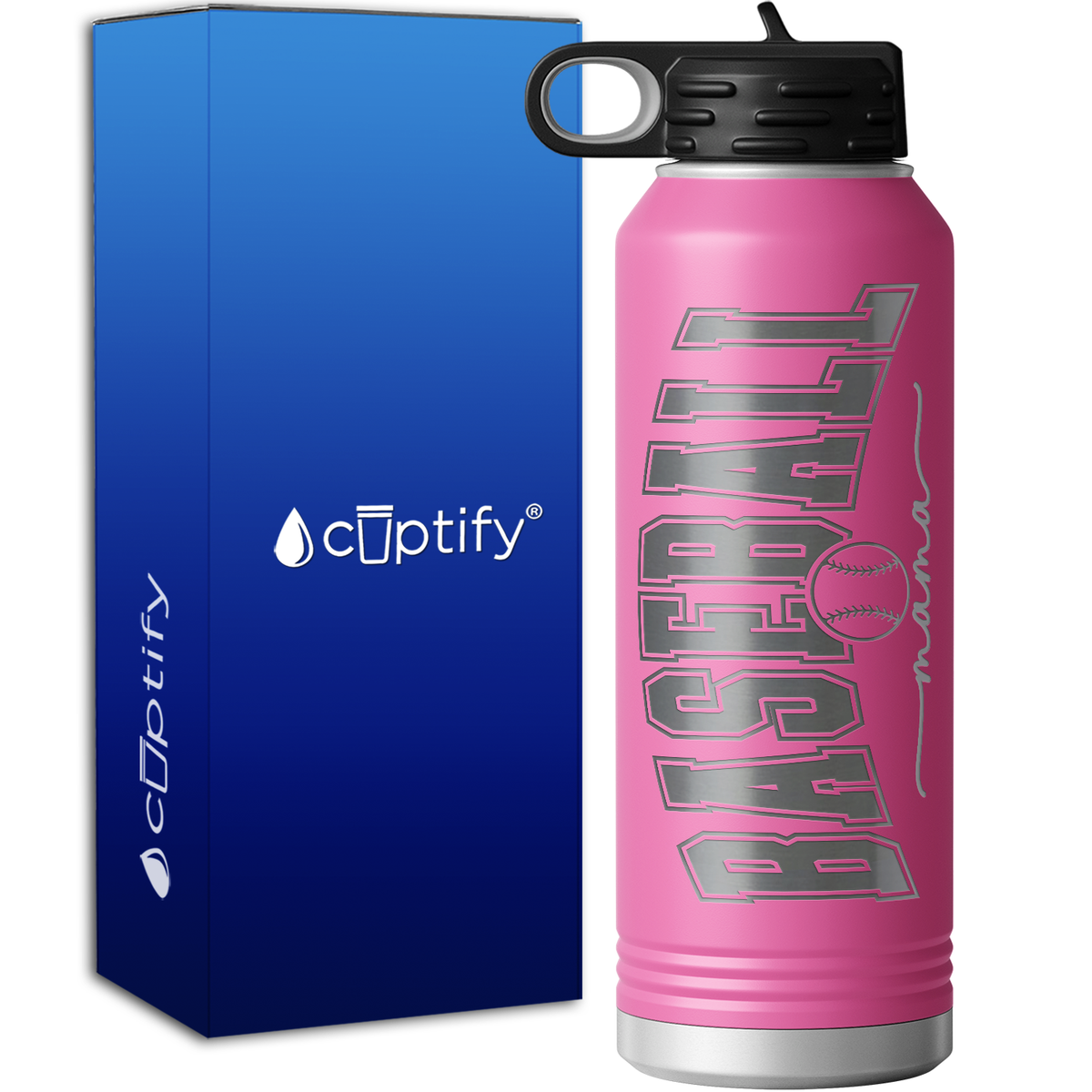 Baseball Mama 40oz Sport Water Bottle