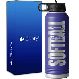 Softball 40oz Sport Water Bottle
