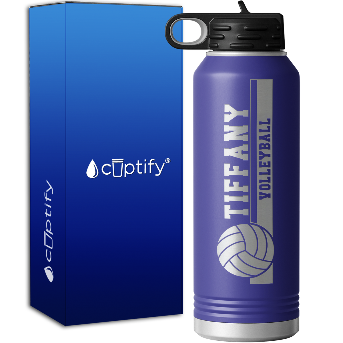 Personalized Volleyball 40oz Sport Water Bottle