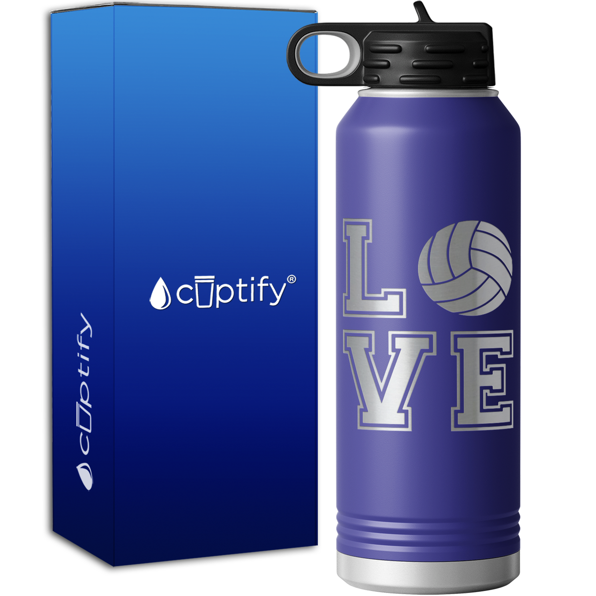 Volleyball Love 40oz Sport Water Bottle