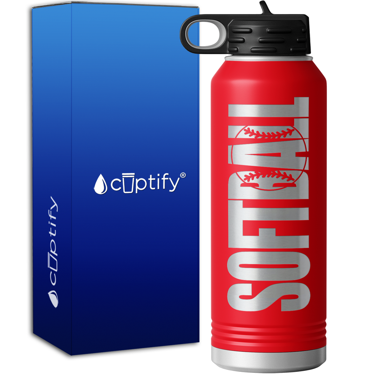 Softball 40oz Sport Water Bottle