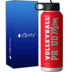 Proud Volleyball Mom 40oz Sport Water Bottle