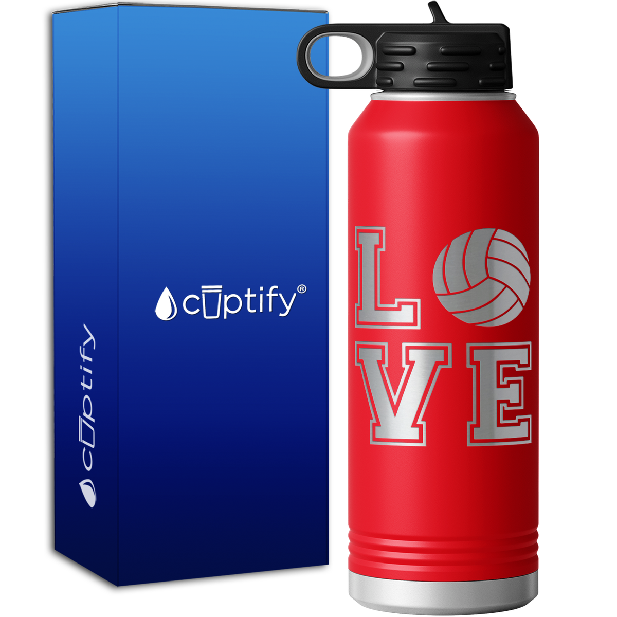 Volleyball Love 40oz Sport Water Bottle