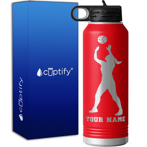 Personalized Volleyball Girl 40oz Sport Water Bottle