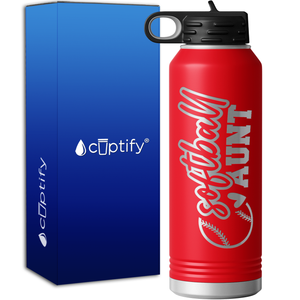 Softball Aunt 40oz Sport Water Bottle