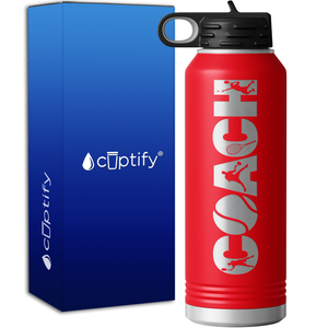 Mens Tennis Coach 40oz Sport Water Bottle