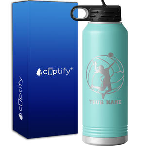 Personalized Volleyball Player 40oz Sport Water Bottle