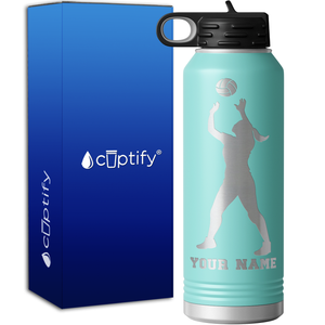 Personalized Volleyball Girl 40oz Sport Water Bottle