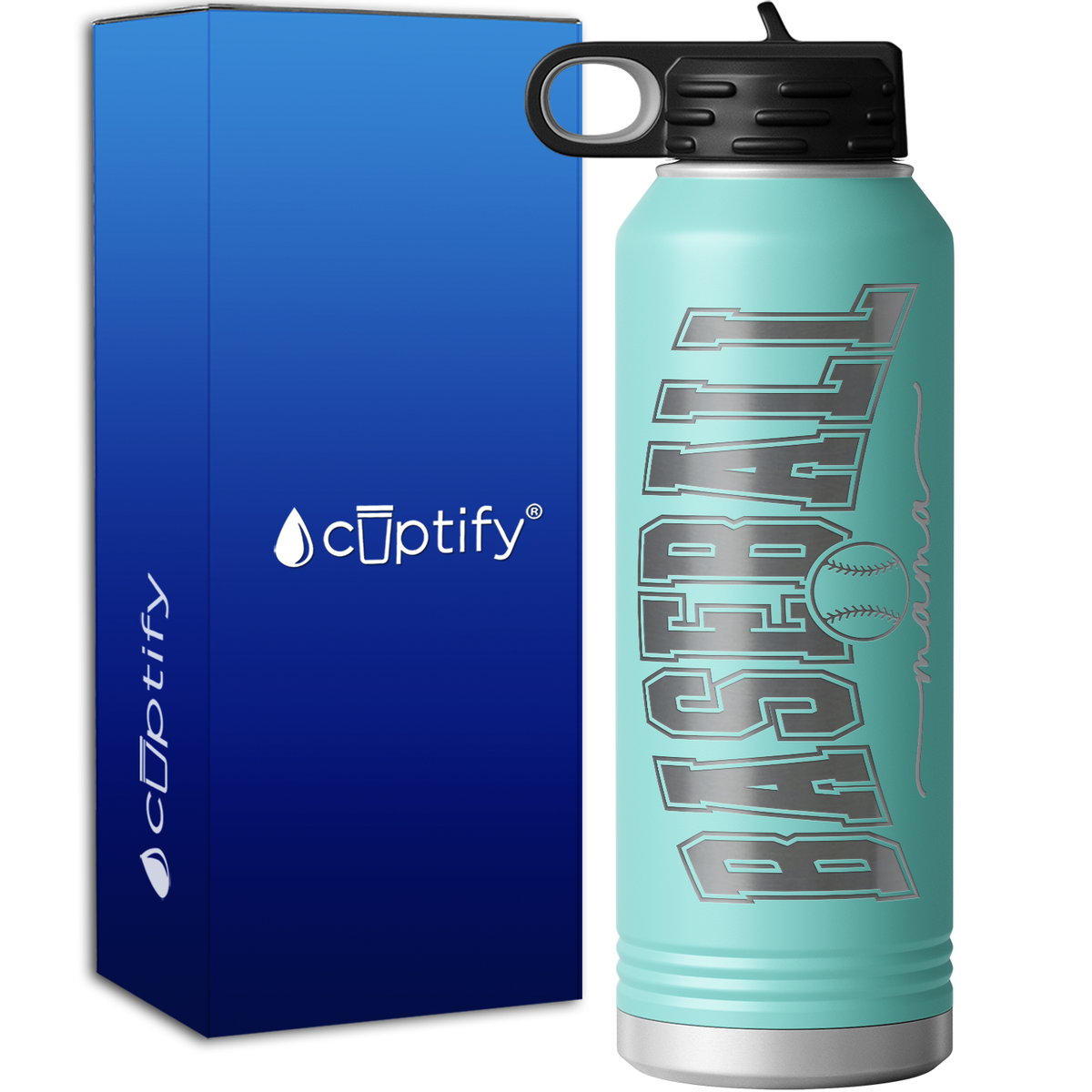 Baseball Mama 40oz Sport Water Bottle