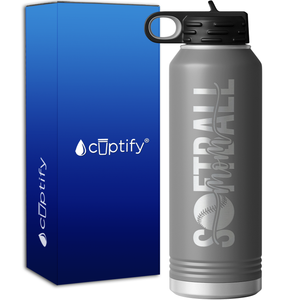 Softball Mom Swish 40oz Sport Water Bottle