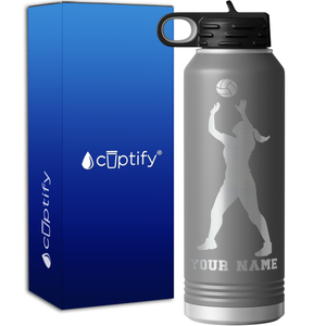 Personalized Volleyball Girl 40oz Sport Water Bottle