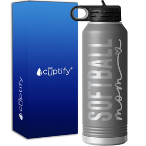Softball Mom Heart 40oz Sport Water Bottle
