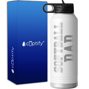 Dad Softball 40oz Sport Water Bottle