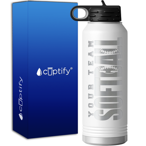 Personalized Team Softball 40oz Sport Water Bottle