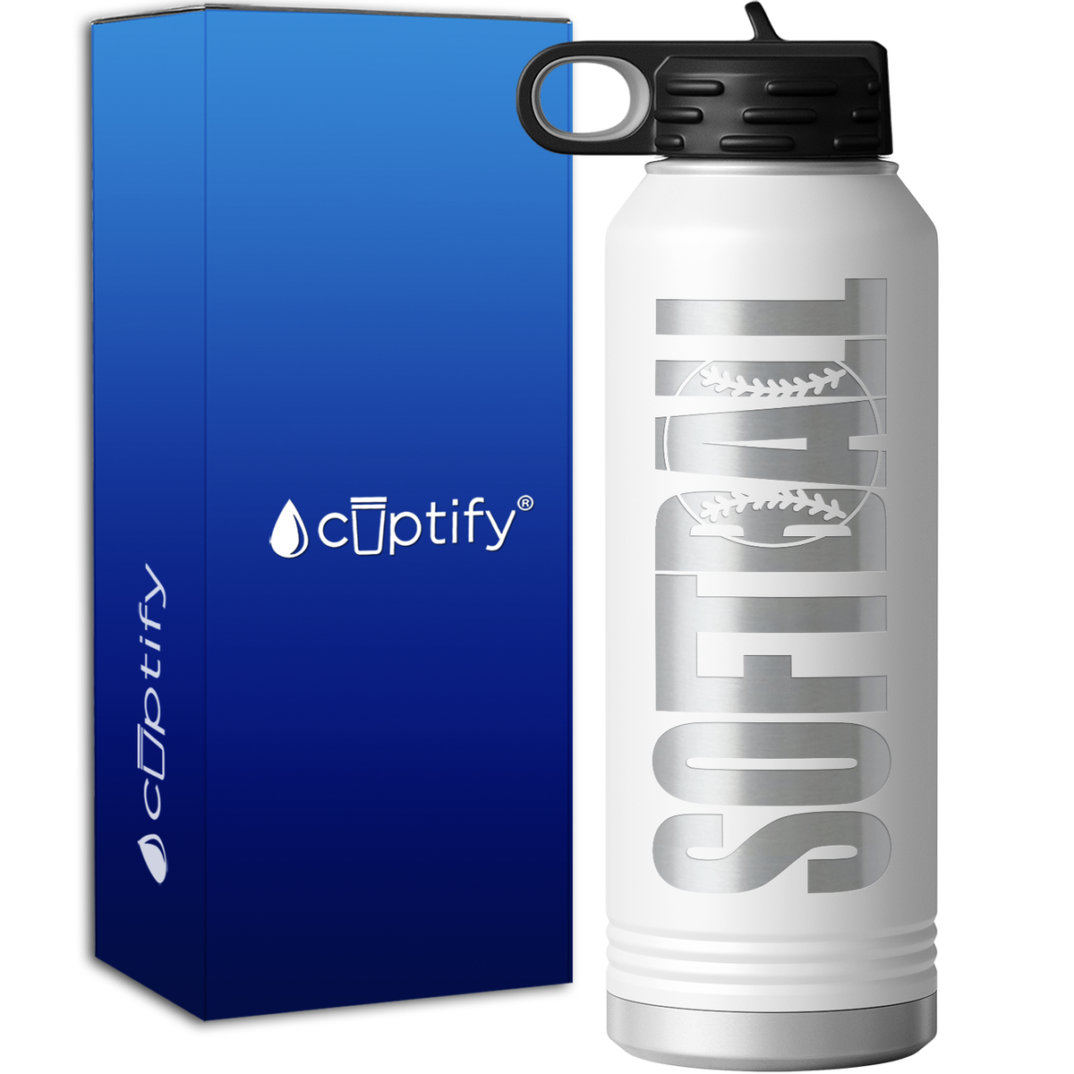 Softball 40oz Sport Water Bottle