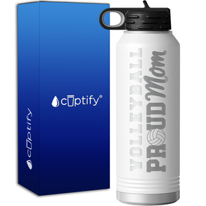Proud Volleyball Mom 40oz Sport Water Bottle