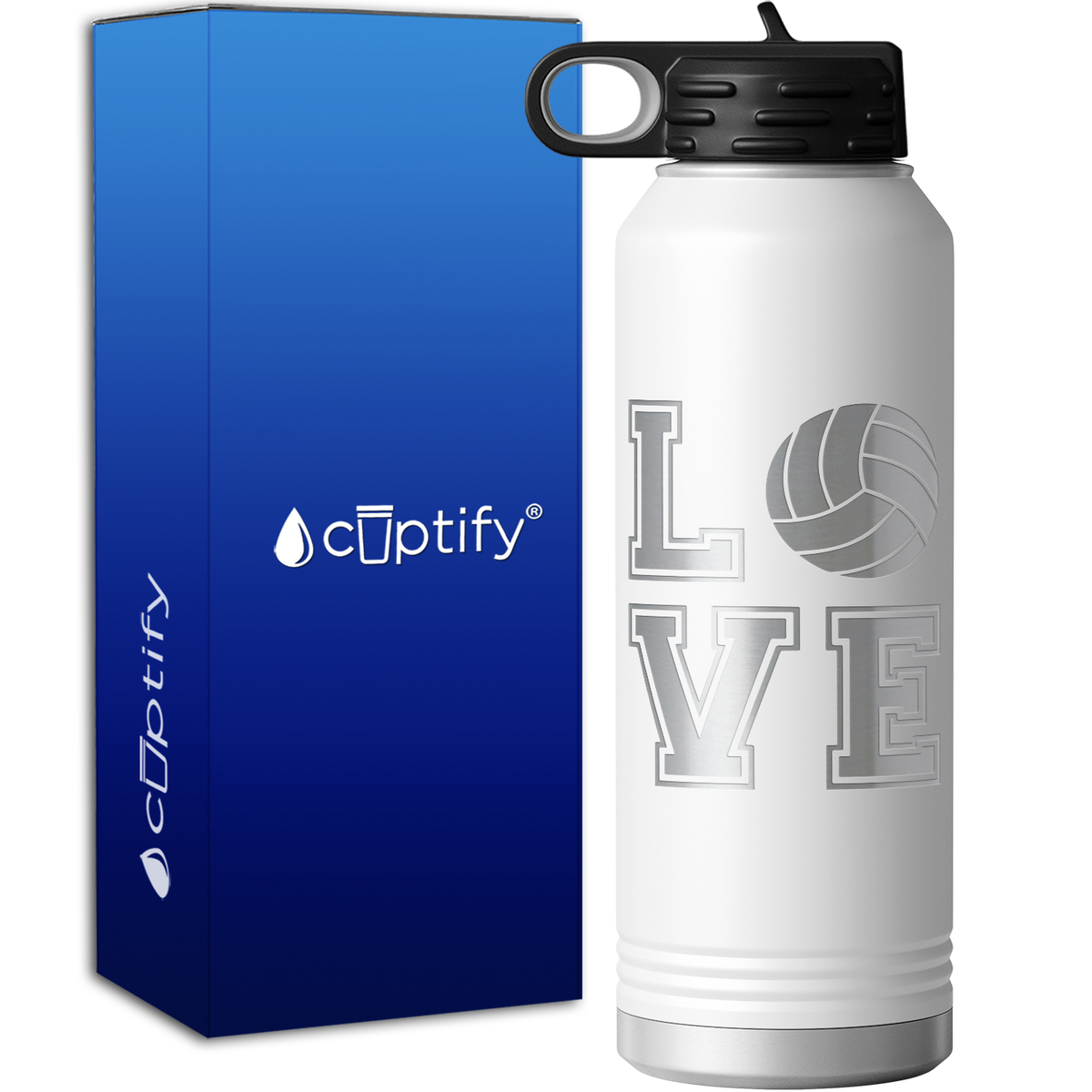 Volleyball Love 40oz Sport Water Bottle