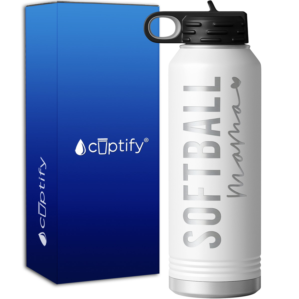 Softball Mama 40oz Sport Water Bottle