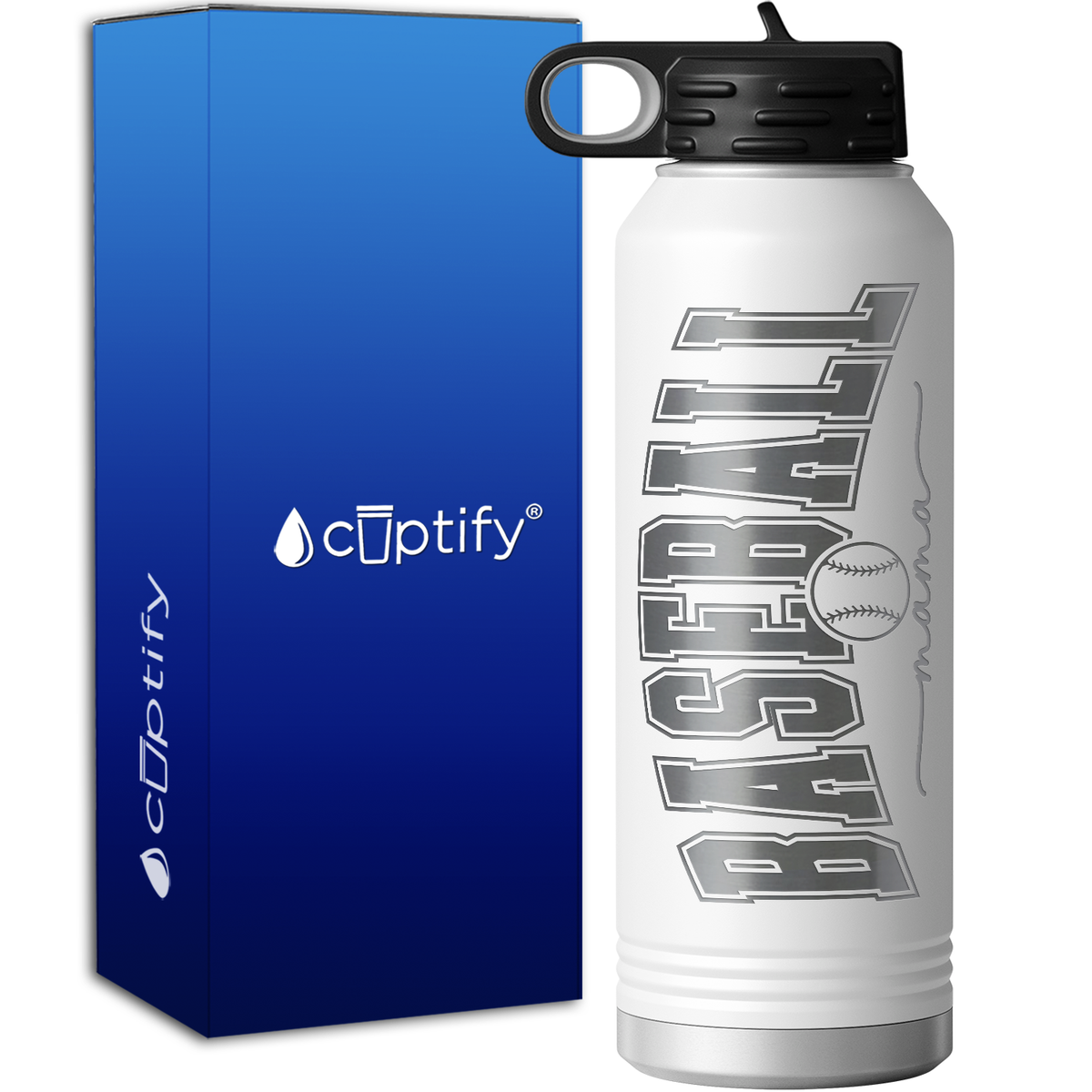 Baseball Mama 40oz Sport Water Bottle