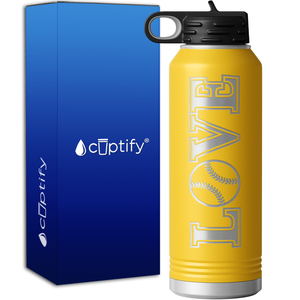 Love Softball 40oz Sport Water Bottle