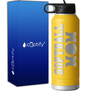 Mom Softball 40oz Sport Water Bottle