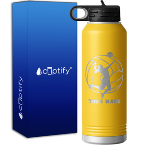 Personalized Volleyball Player 40oz Sport Water Bottle