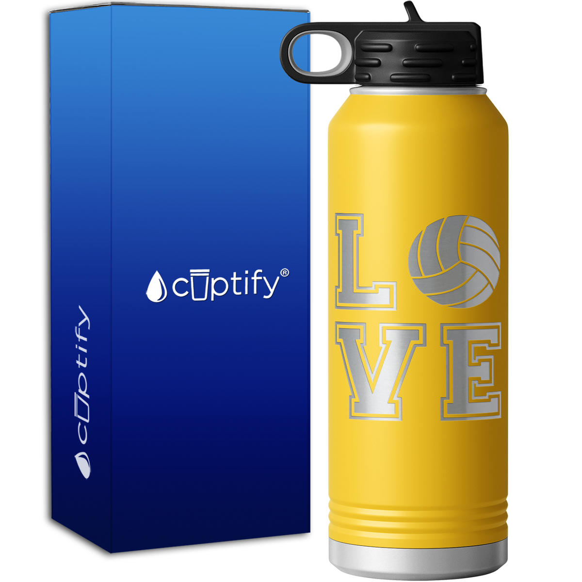 Volleyball Love 40oz Sport Water Bottle