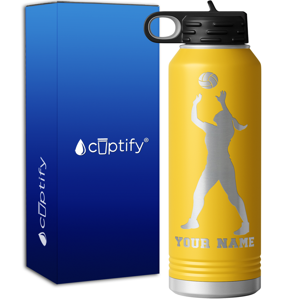 Personalized Volleyball Girl 40oz Sport Water Bottle