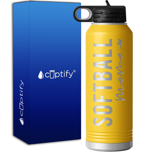 Softball Mama 40oz Sport Water Bottle