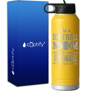 I'm a Softball Mom 40oz Sport Water Bottle