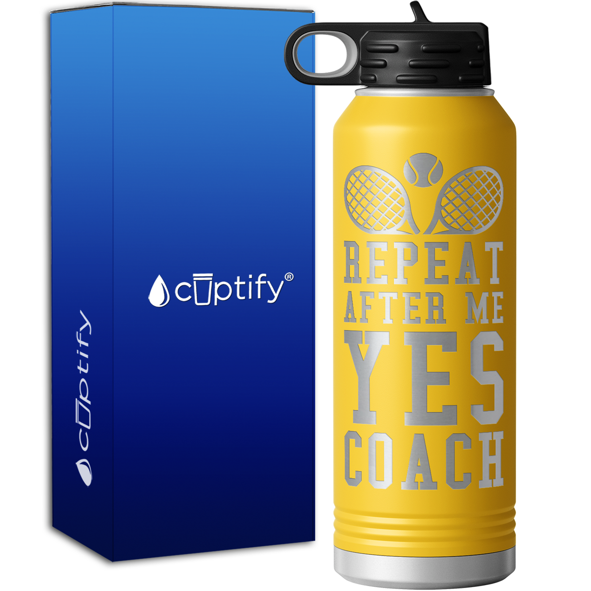 Repeat After Me Yes Coach 40oz Sport Water Bottle