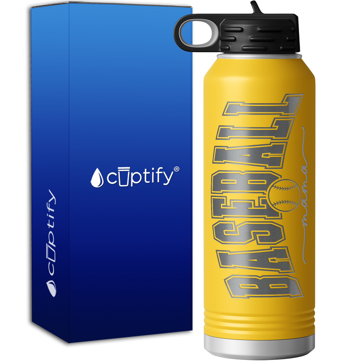 Baseball Mama 40oz Sport Water Bottle