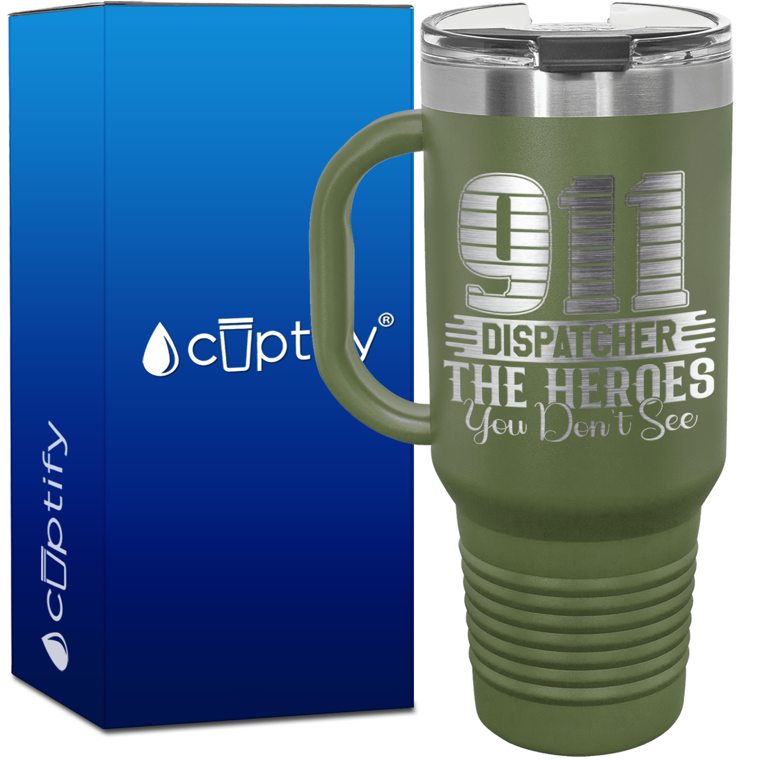 911 Dispatcher the Heroes You Dont See 40oz Dispatcher Travel Mug