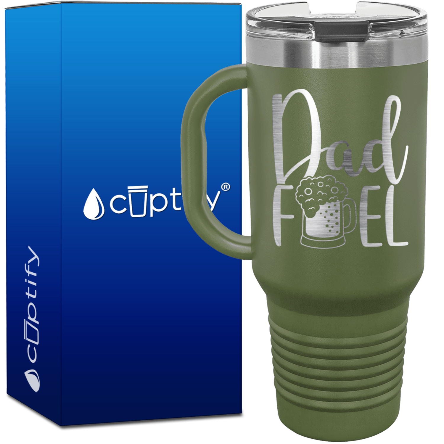 Dad Fuel 40oz Beer Lover Travel Mug