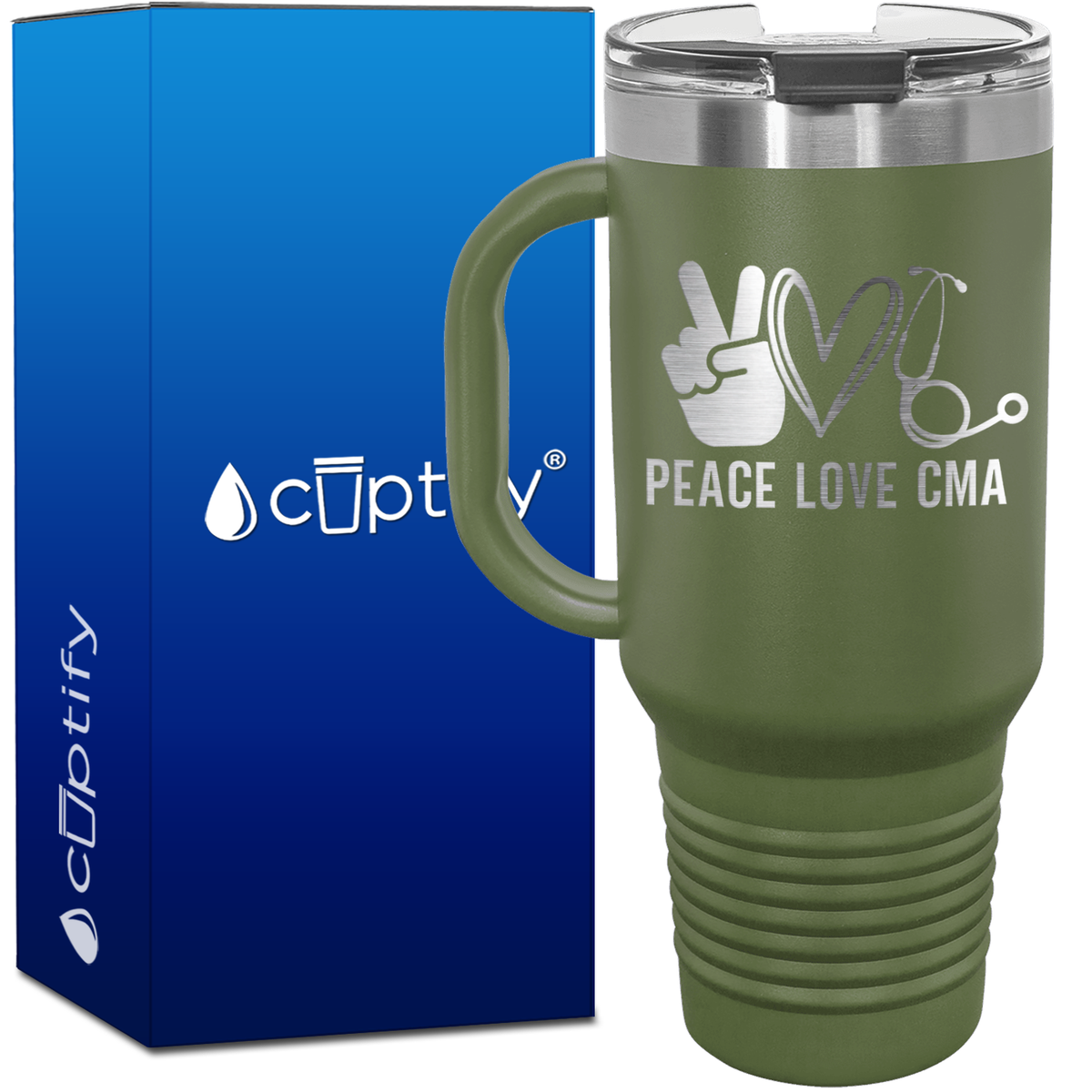 Peace Love CMA 40oz CMA Travel Mug