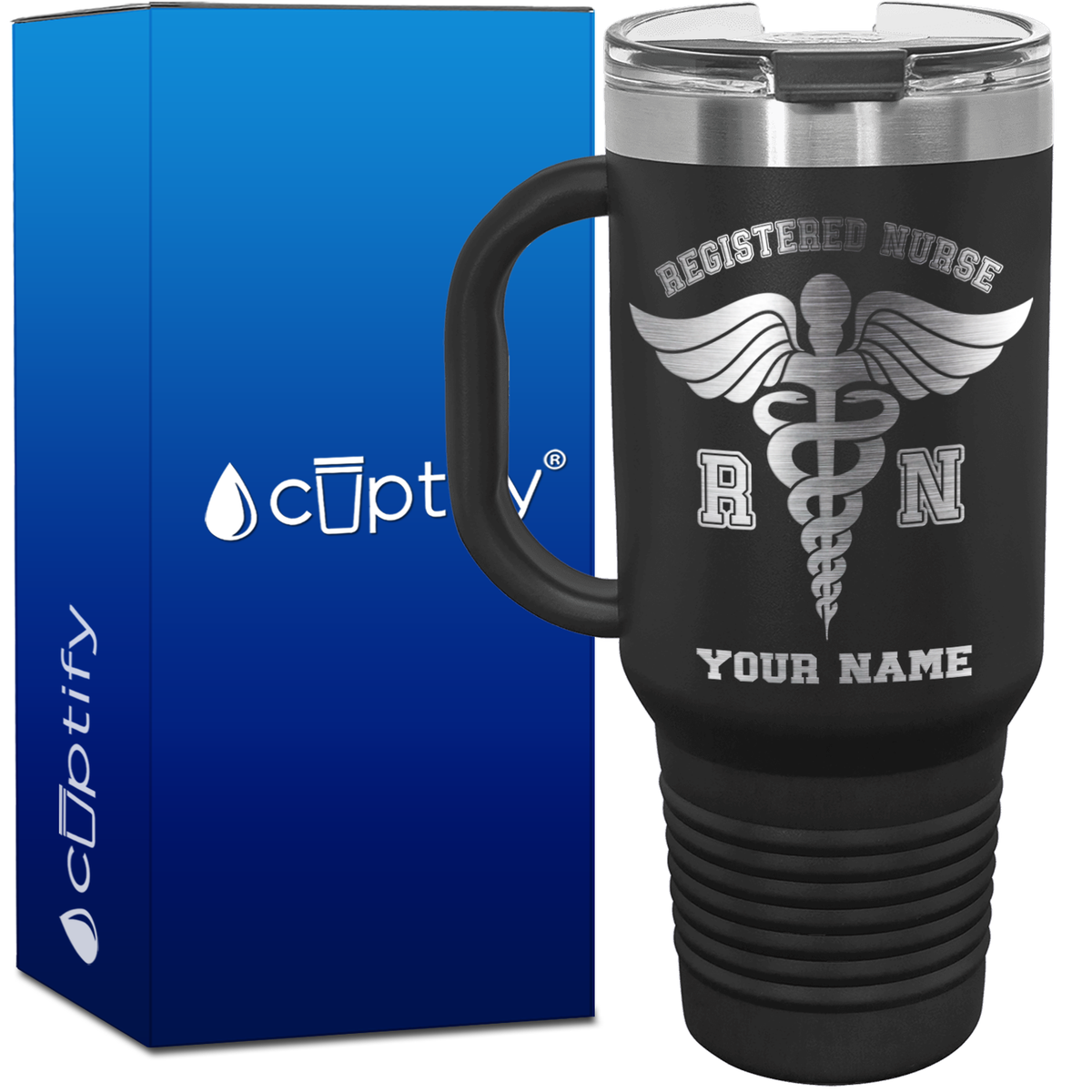 Personalized RN Registered Nurse 40oz Medical Travel Mug