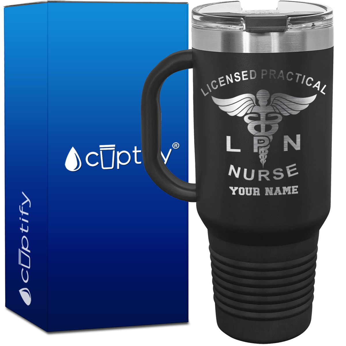Personalized LPN Licensed Practical Nurse 40oz Medical Travel Mug