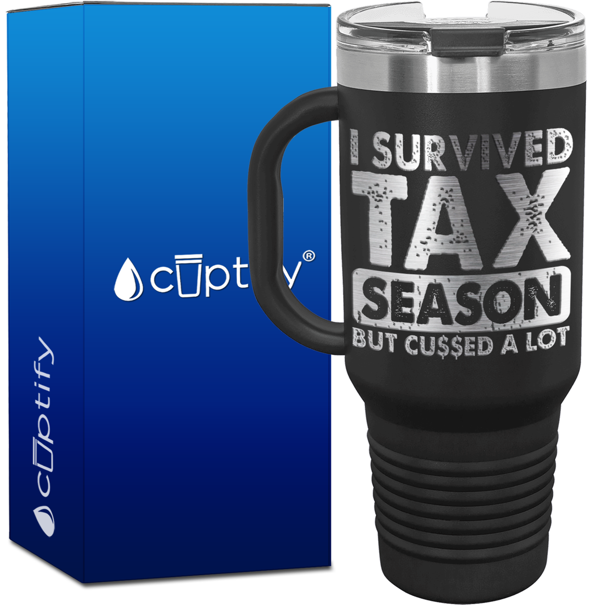 I Survived Tax Season 40oz Accountant Travel Mug