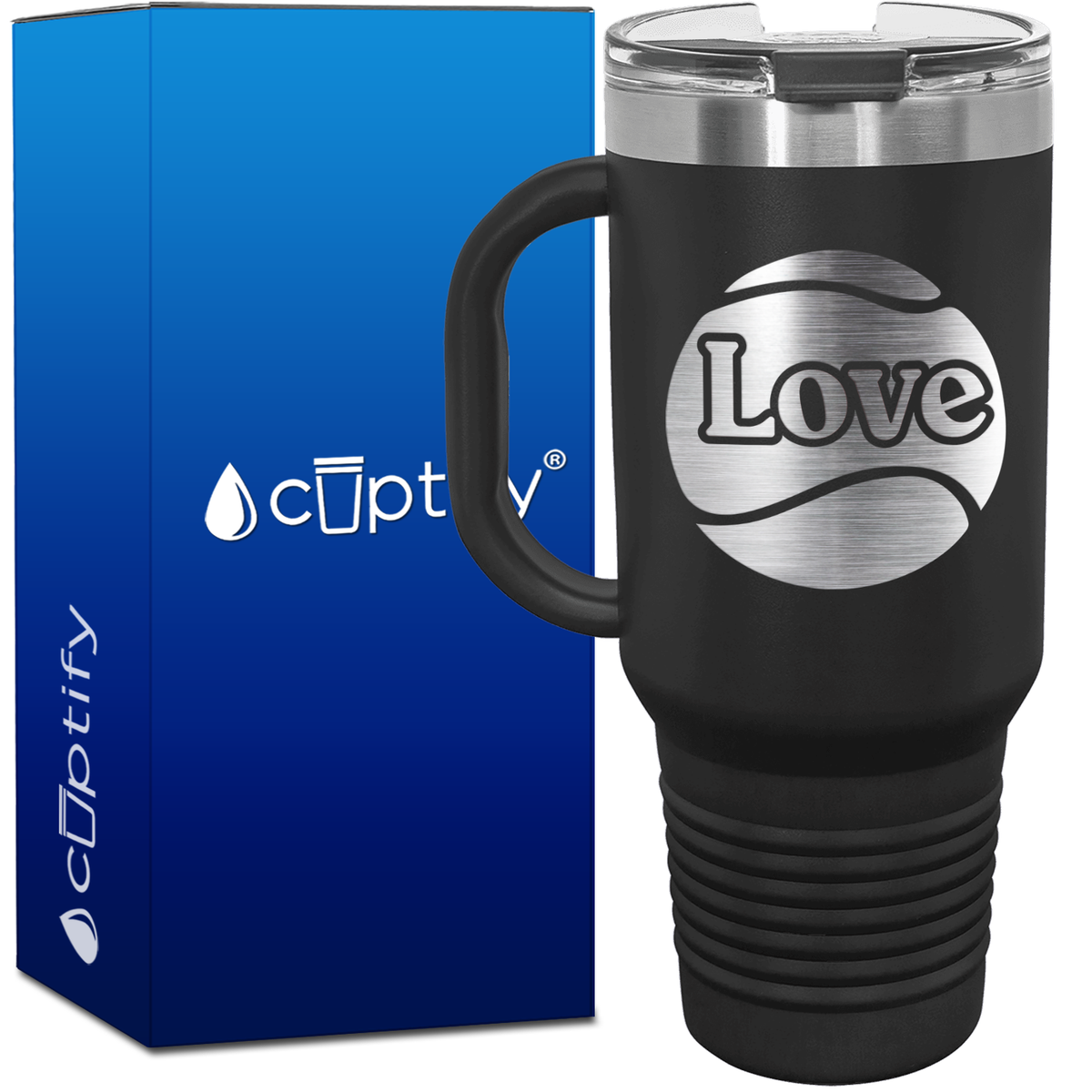 Tennis Ball Love 40oz Travel Mug