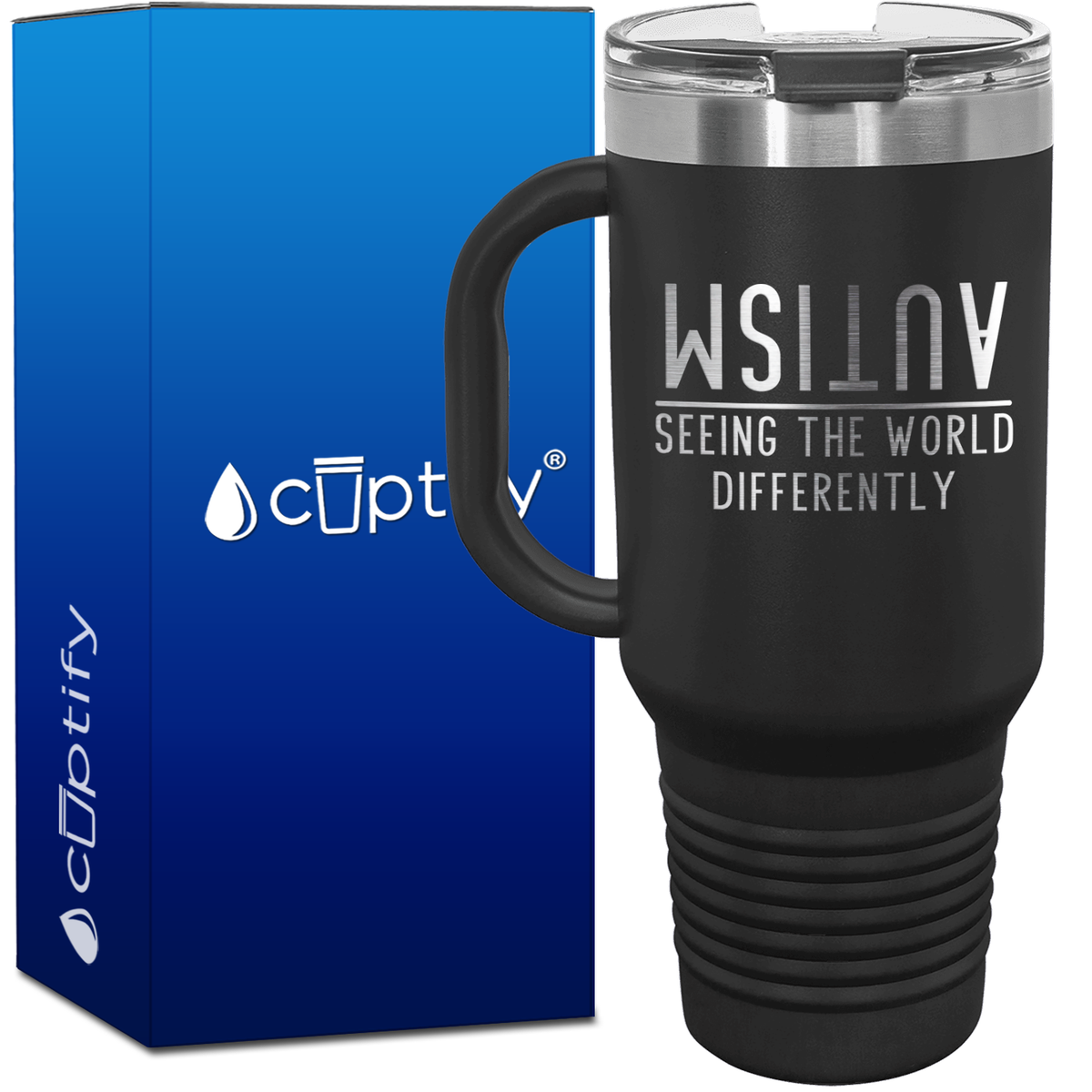 Seeing the World Differently Autism 40oz Autism Travel Mug
